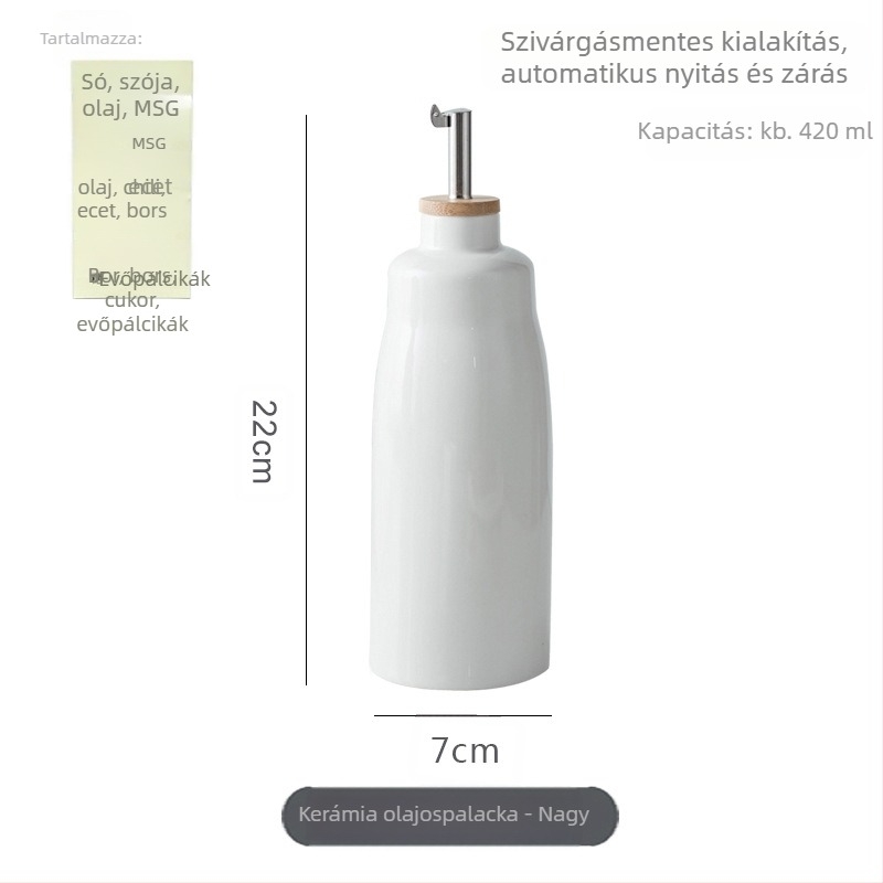 Have Orange kerámiaolajos kancsó automata nyitás-zárás funkcióval, modern-minimalista stílus, nyomtatott logóval