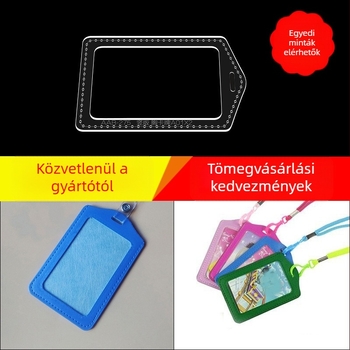 DIY kézzel készített bőrtok kártyáknak, átlátszó akril sablonnal és elrendezési diagrammal