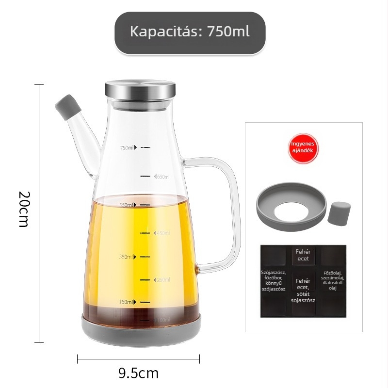 Borosilikat üveg olajtartó üveg, automatikus nyitás-zárás