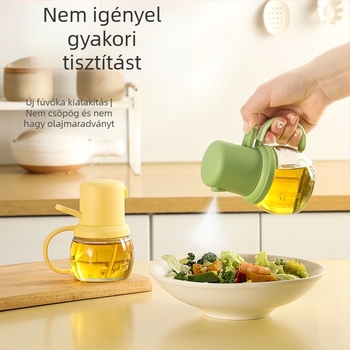 Konyhai üveg olajtartó, hőálló, otthoni olajspray üveg, vastagított zárt sprayer üveg, nagy kapacitású olajtartály