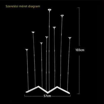 Milai műanyag lufi dekorációs állvány összecsukható konzollal, beltéri használatra, sporteseményekhez