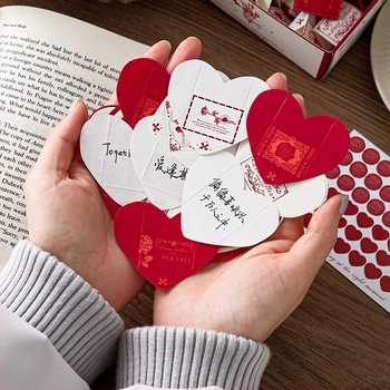 Levélpapír és boríték készlet – papír, kreatív borítéktípus, alkalmas esküvők, születésnapok, Valentin-nap és Anyák napja