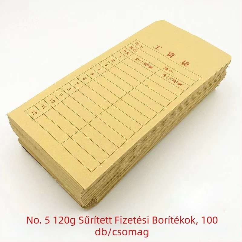 Bérboríték, Kraft papírból, modell 5, kínai stílusú boríték, logó nélkül