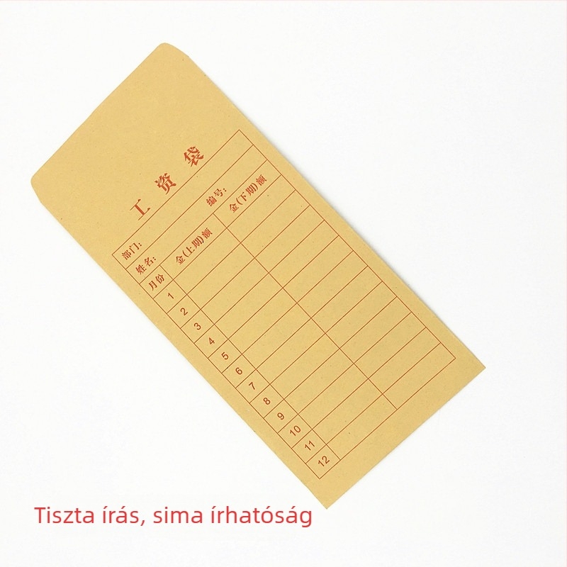 Bérboríték, Kraft papírból, modell 5, kínai stílusú boríték, logó nélkül