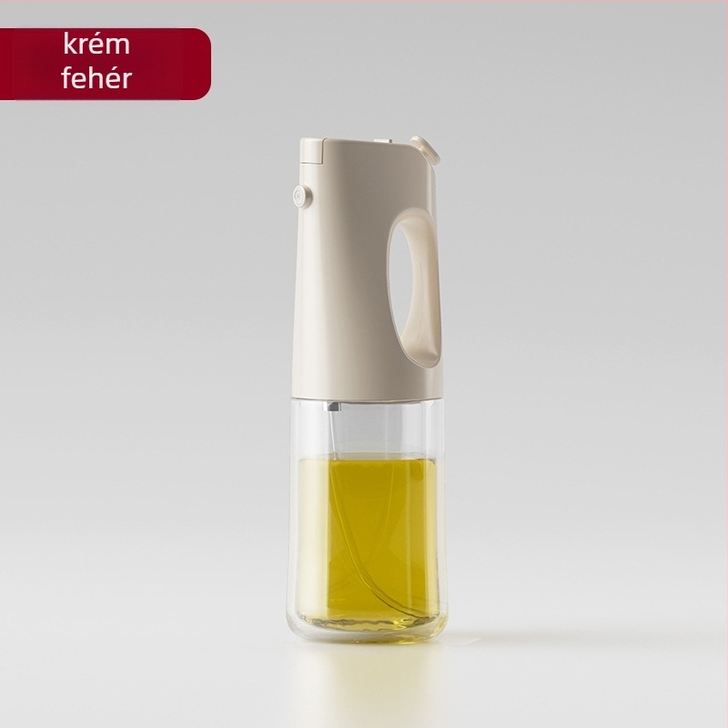 Olajspray tartály pumpával, anyag PP+ABS+üveg, modern minimalist stílus, olajspray funkció, bemutató télen 2025