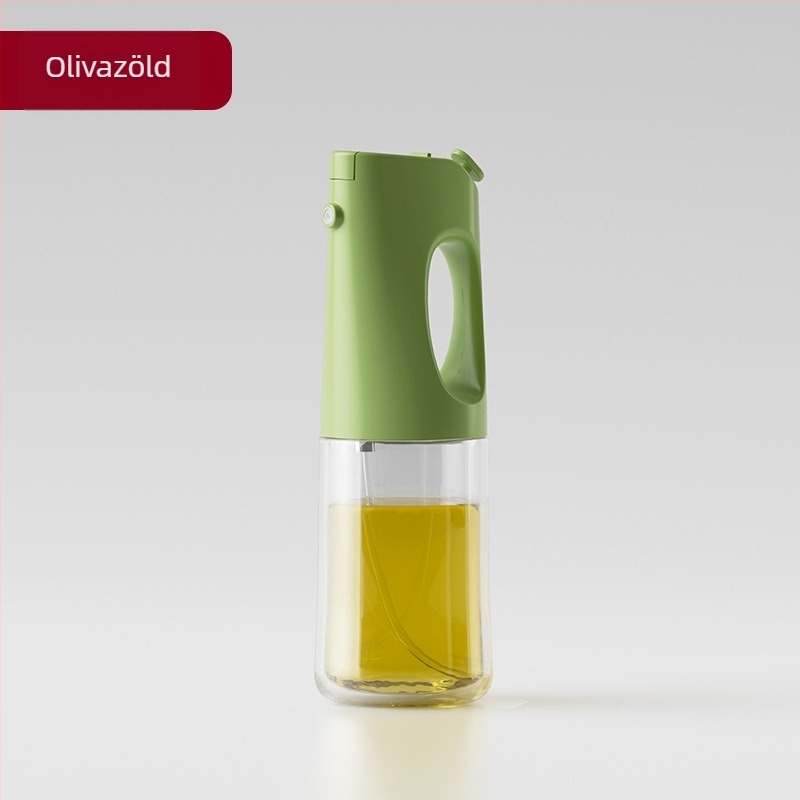 Olajspray tartály pumpával, anyag PP+ABS+üveg, modern minimalist stílus, olajspray funkció, bemutató télen 2025