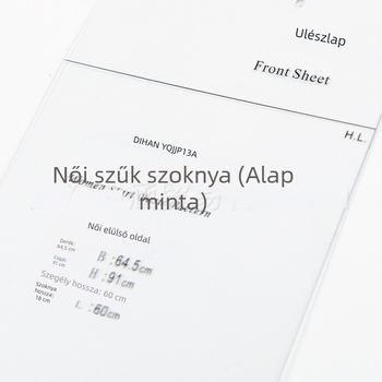 DIHAN 1:3 Női sheath ruha prototípus sablon japán kultúra stílusban; átlátszó műanyag