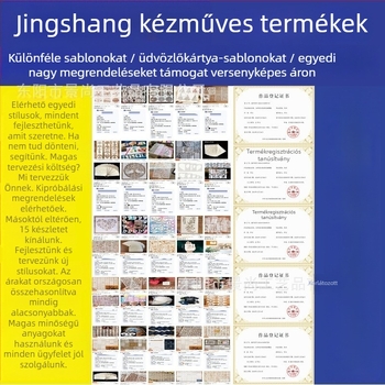 8 darabos festő sablon, retro kereszt mintával, PET anyag, nem importált, IP licenc nélkül