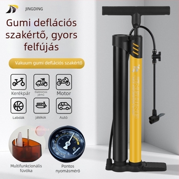 Jingding BC002 robbanásbiztos levegő pumpa elektromos járművekhez, kerékpárokhoz és autókhoz — anyag: vas, maximális nyomás 160 psi.
