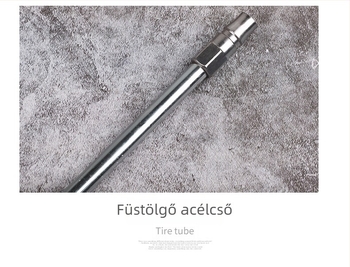 Kézi pumpa hajlított levegőcsővel kerékpárhoz — HANGTETE, vasból, modell Elbow air nozzle, nyomás 1,6 MPa