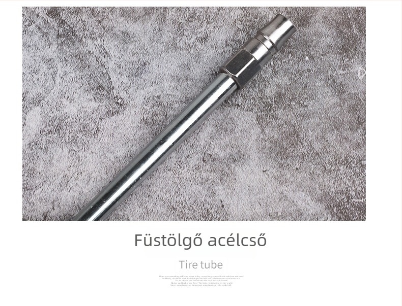 Kézi pumpa hajlított levegőcsővel kerékpárhoz — HANGTETE, vasból, modell Elbow air nozzle, nyomás 1,6 MPa