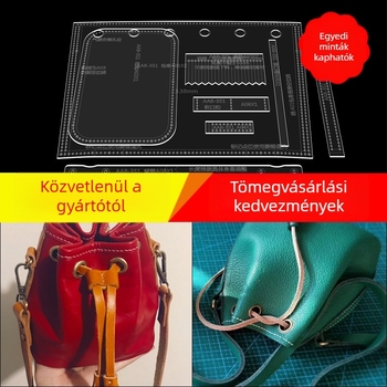 DIY akril mintázat sablon mini vödör táskájához váll- vagy crossbody dizájnnal