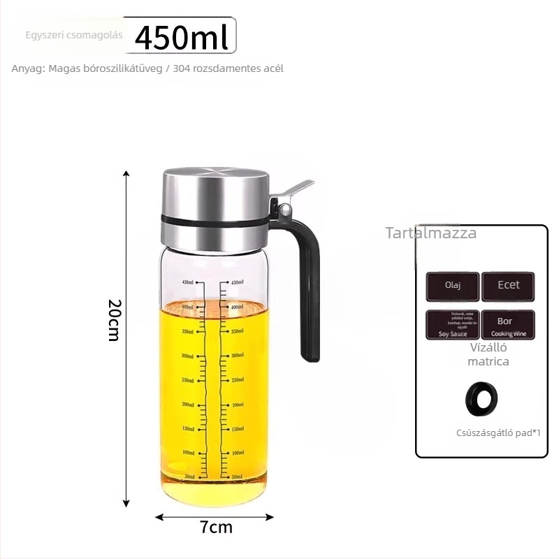Olajtartó üveg — üveg, márka aileyou, modern minimalista stílus, nyomtatott logó