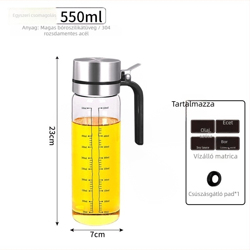 Olajtartó üveg — üveg, márka aileyou, modern minimalista stílus, nyomtatott logó