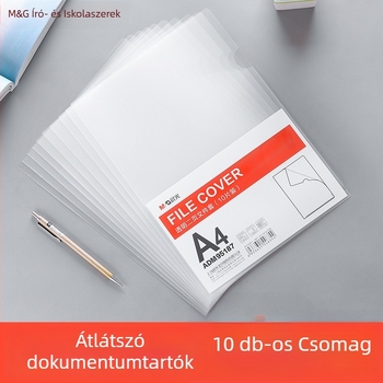 M&G Morning Light ADM95187 átlátszó L-alakú kétoldalas mappa, PP, 10 darabos csomag