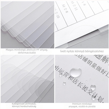 M&G Morning Light ADM95187 átlátszó L-alakú kétoldalas mappa, PP, 10 darabos csomag