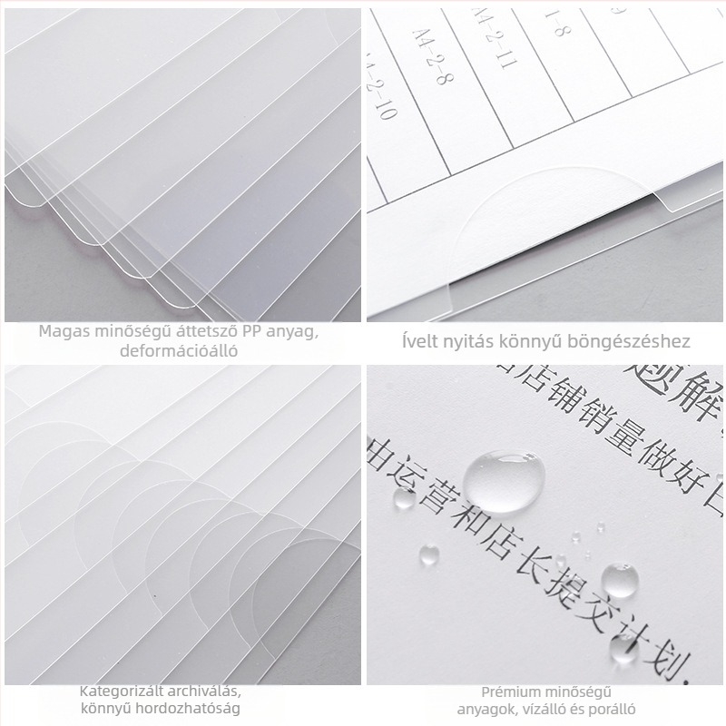 M&G Morning Light ADM95187 átlátszó L-alakú kétoldalas mappa, PP, 10 darabos csomag