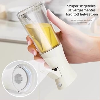 Olajspray-palack egyenletes olajkibocsátással, műanyagból, modern dizájn, nyomással permetezés