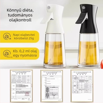Olajspray-palack egyenletes olajkibocsátással, műanyagból, modern dizájn, nyomással permetezés