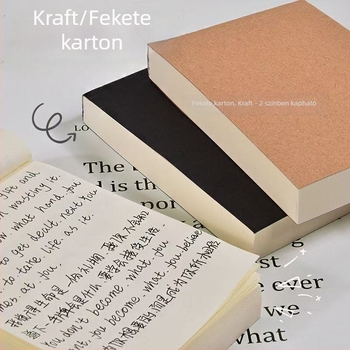 Fekete szarvasmarha-bőr üres notesz, A6 méretben – hordozható vázlat- és rajzfüzet