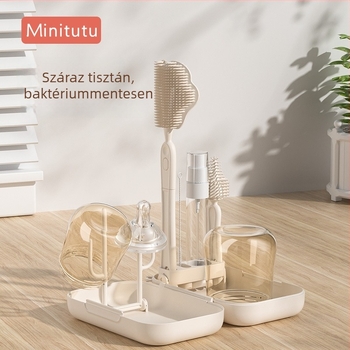 Minitutu hordozható szilikon cumisüveg tisztító készlet tároló dobozzal utazáshoz