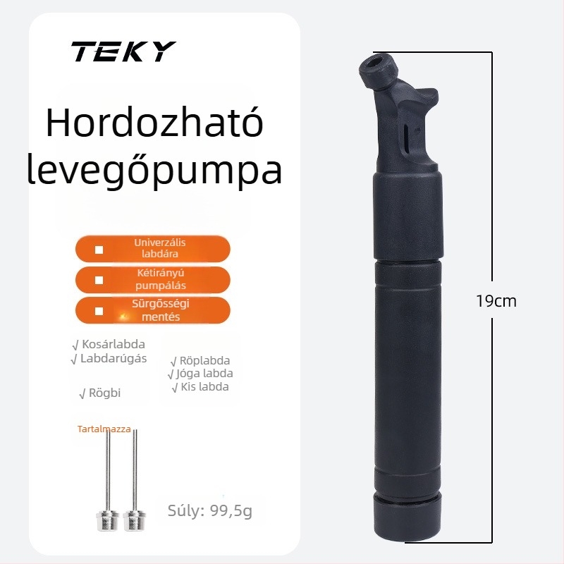 Személyre szabható MP19 kézi labdapumpa, 2 légtűvel, 190 mm hosszú