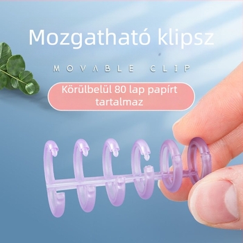 6-lyukú kötőgyűrűk naplóhoz, minimalist kötőcsík, 7848 tekercscsík, levéltartó gyűrű