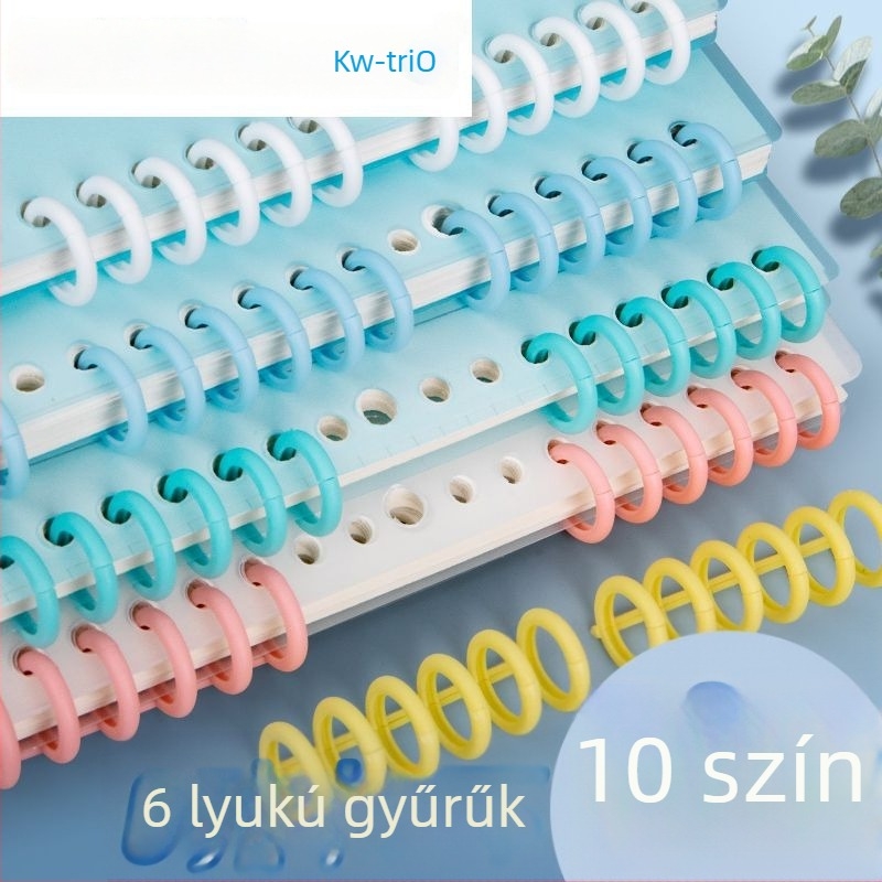 6-lyukú kötőgyűrűk naplóhoz, minimalist kötőcsík, 7848 tekercscsík, levéltartó gyűrű