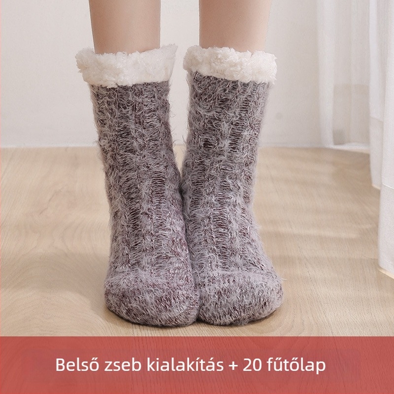 USB-melegítő otthoni papucs – pamut felső rész, uniszex, otthoni viselésre, alvásbarát