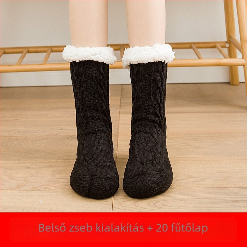 USB-melegítő otthoni papucs – pamut felső rész, uniszex, otthoni viselésre, alvásbarát