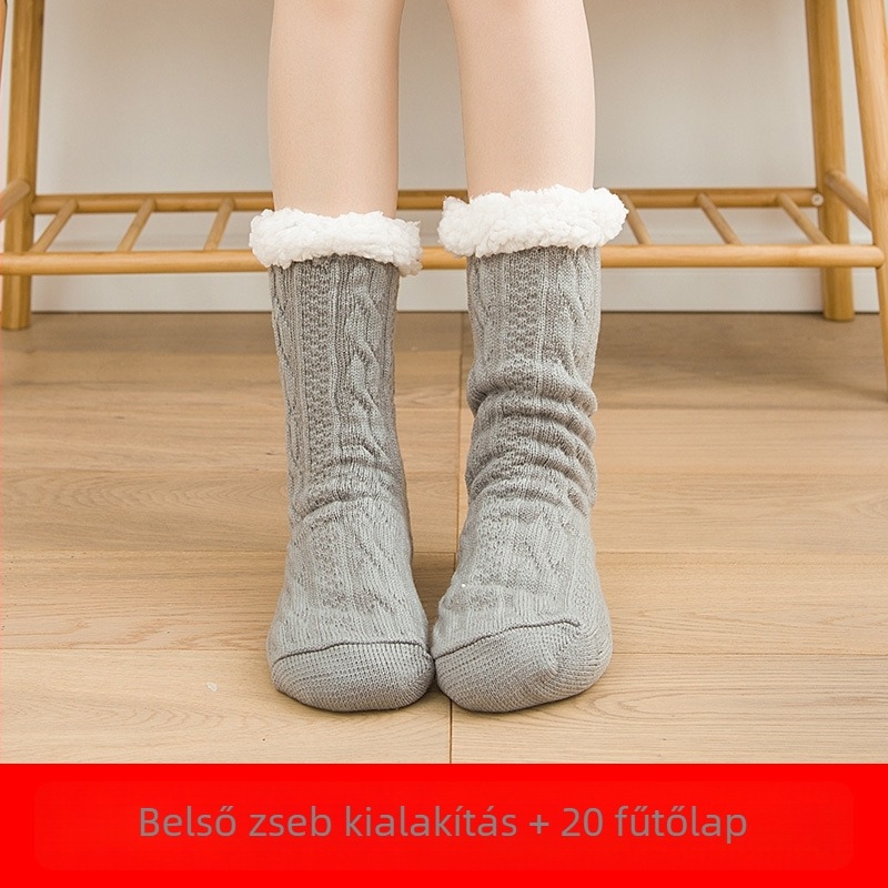 USB-melegítő otthoni papucs – pamut felső rész, uniszex, otthoni viselésre, alvásbarát