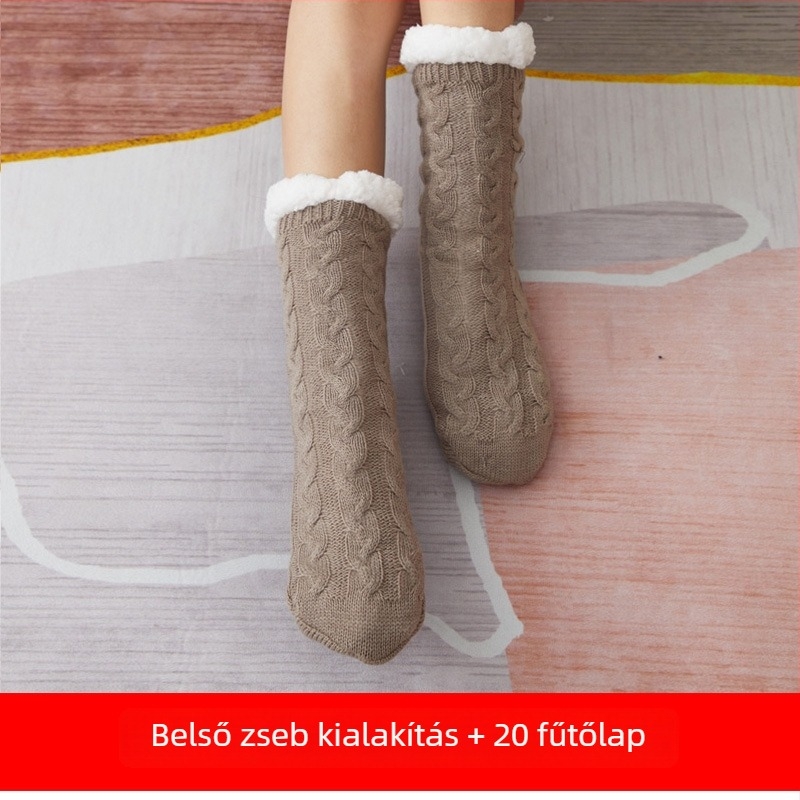 USB-melegítő otthoni papucs – pamut felső rész, uniszex, otthoni viselésre, alvásbarát