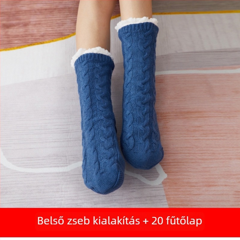 USB-melegítő otthoni papucs – pamut felső rész, uniszex, otthoni viselésre, alvásbarát