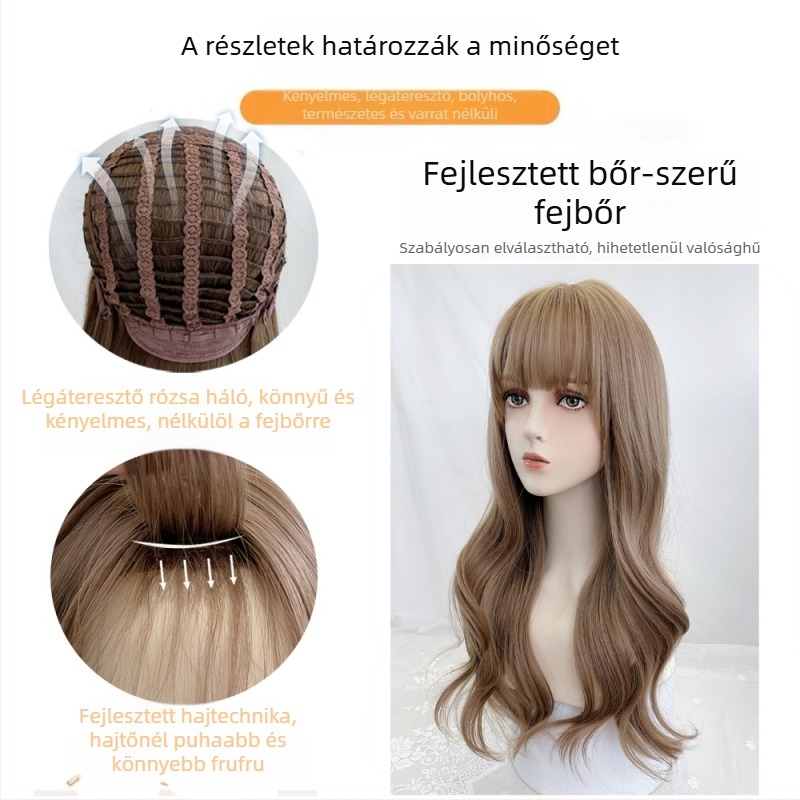 Princess Lee UW08 paróka, hosszú egyenes haj frufruval, hőálló rost, stílus Star Fashion