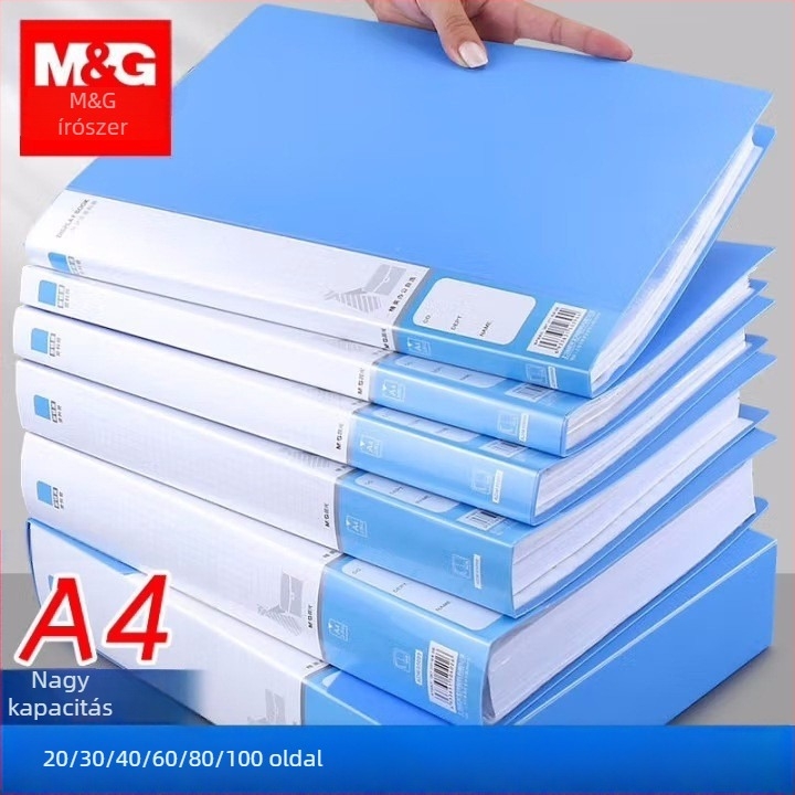 M&G Morning Light Átlátszó dokumentum mappa ADM95096 – műanyag irattartó, több rétegű szervező