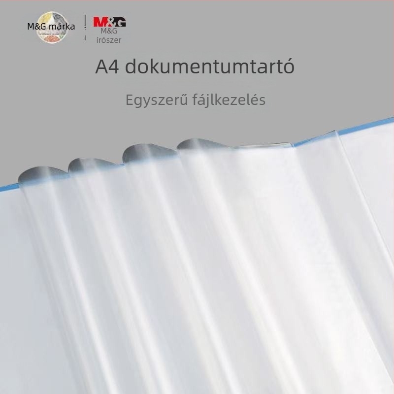 M&G Morning Light Átlátszó dokumentum mappa ADM95096 – műanyag irattartó, több rétegű szervező
