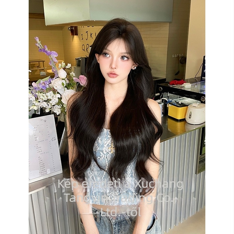 FP07 Paróka darab, hangerő növelésére, hosszú göndör haj, hőálló szintetikus haj