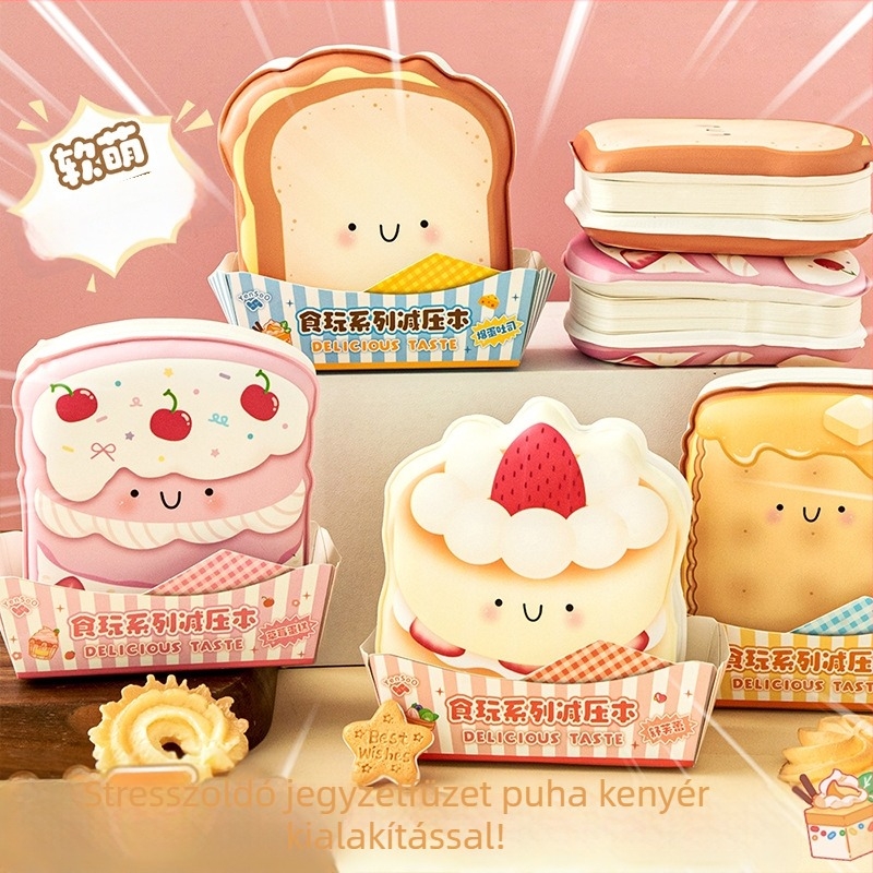 Yanshe Kreatív Rajzolt Stresszoldó Notesz, édes szív dizájnnal, különleges formájú; csomagolási mennyiségek 16/64/128