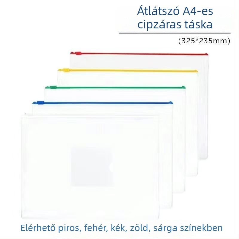 100 db átlátszó PVC önzáró dokumentumtáskák