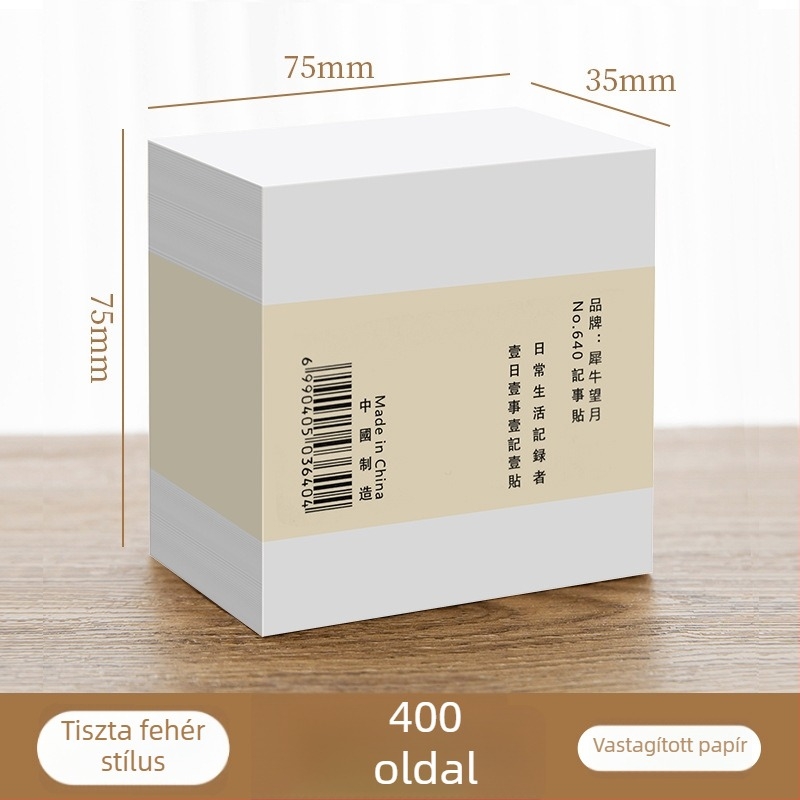 Diáknak készült kraft papírra készült ragasztós jegyzetek – erős tapadással, vonalas üzenetlapok