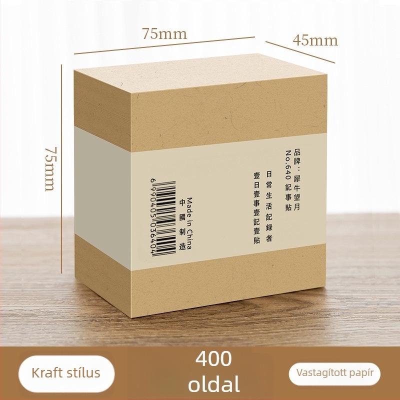 Diáknak készült kraft papírra készült ragasztós jegyzetek – erős tapadással, vonalas üzenetlapok