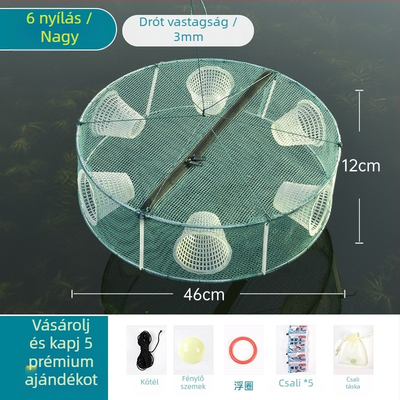 Hálózati halászati ketrec halakhoz, garnélarákhoz és másokhoz — Márka Giant finned king; Eredet: Kína; Anyag: Egyéb