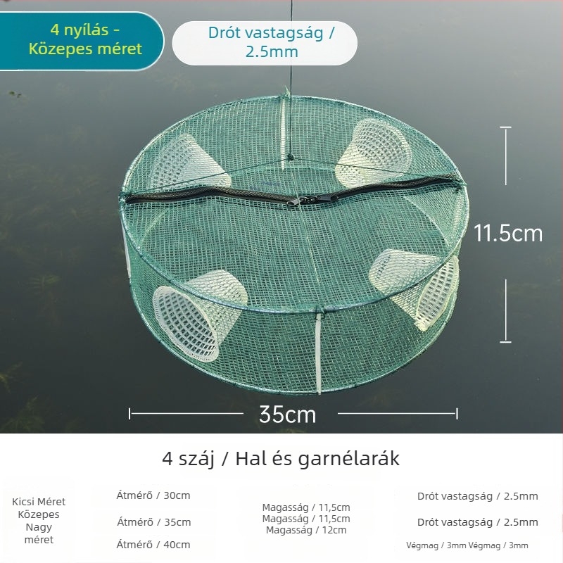 Hálózati halászati ketrec halakhoz, garnélarákhoz és másokhoz — Márka Giant finned king; Eredet: Kína; Anyag: Egyéb