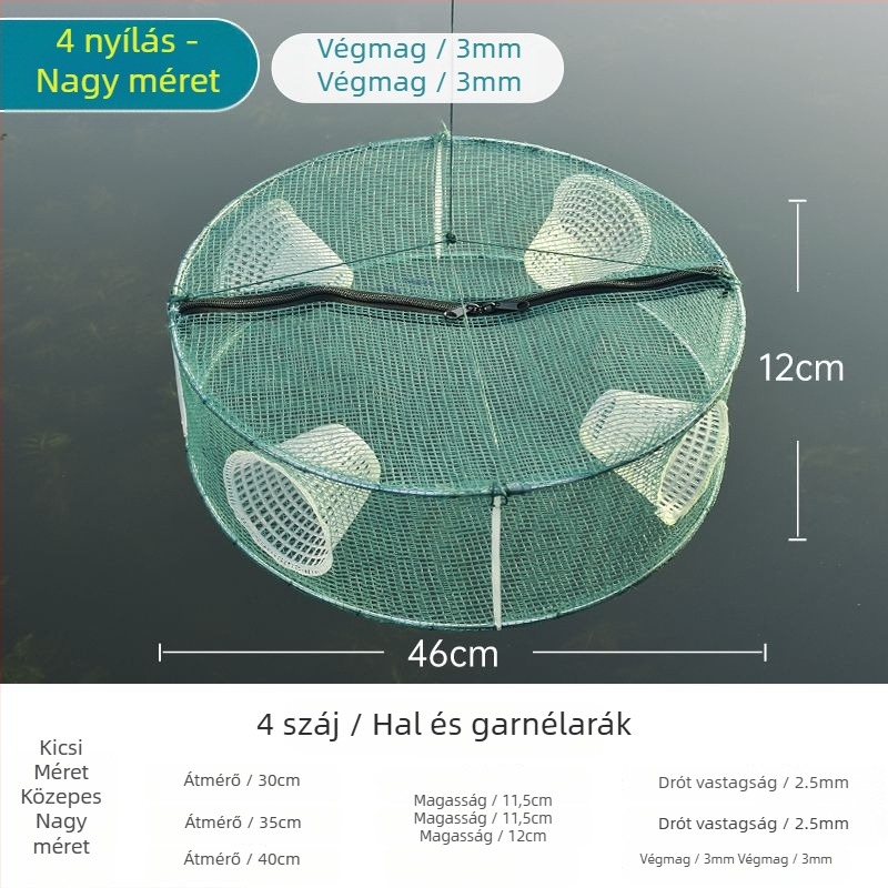 Hálózati halászati ketrec halakhoz, garnélarákhoz és másokhoz — Márka Giant finned king; Eredet: Kína; Anyag: Egyéb