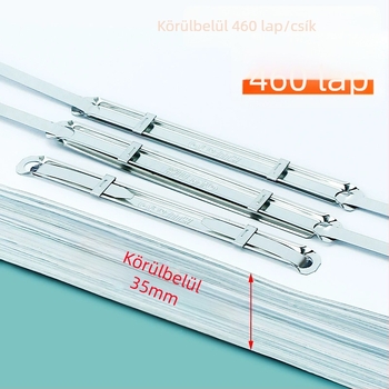 80 mm-es lyukközzel rendelkező fém kötőszalagok, kétlyukú kötéshez