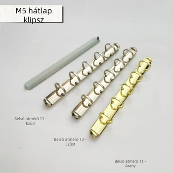 M5 hát-stílusú irattartó, A6 hátoldali irattartó, A5 lyukasztó irattartó, fém irodai kellékek, A76 lyukasztó irattartó, elegáns hátsó stílus