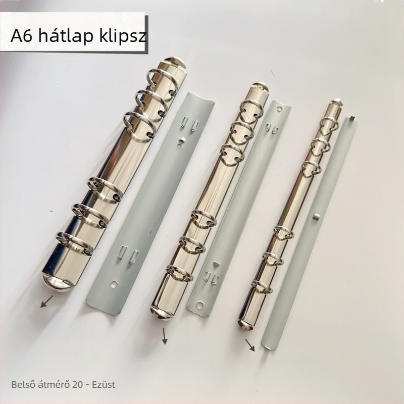 M5 hát-stílusú irattartó, A6 hátoldali irattartó, A5 lyukasztó irattartó, fém irodai kellékek, A76 lyukasztó irattartó, elegáns hátsó stílus