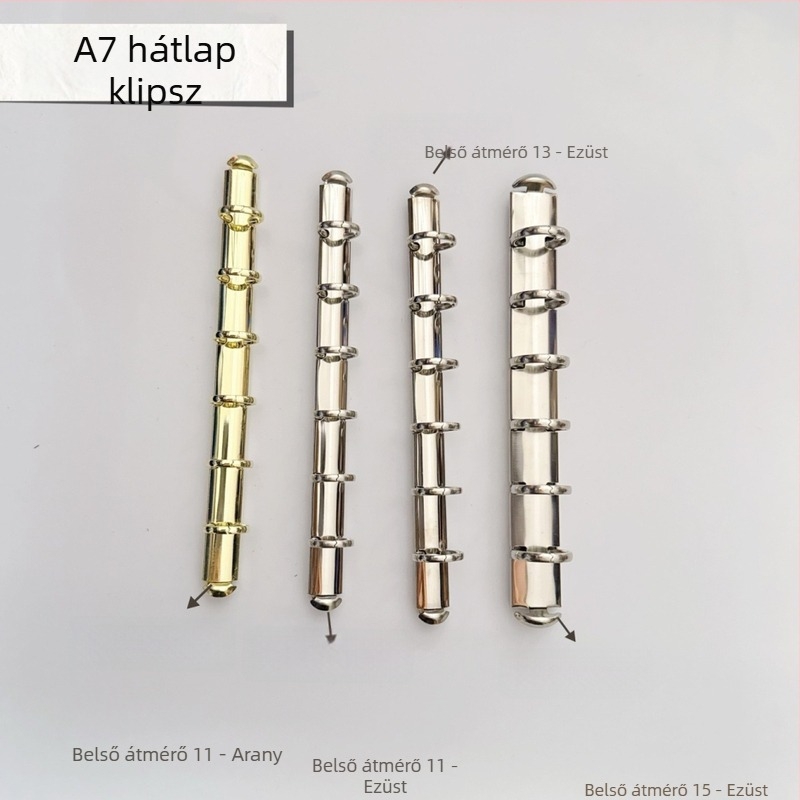 M5 hát-stílusú irattartó, A6 hátoldali irattartó, A5 lyukasztó irattartó, fém irodai kellékek, A76 lyukasztó irattartó, elegáns hátsó stílus
