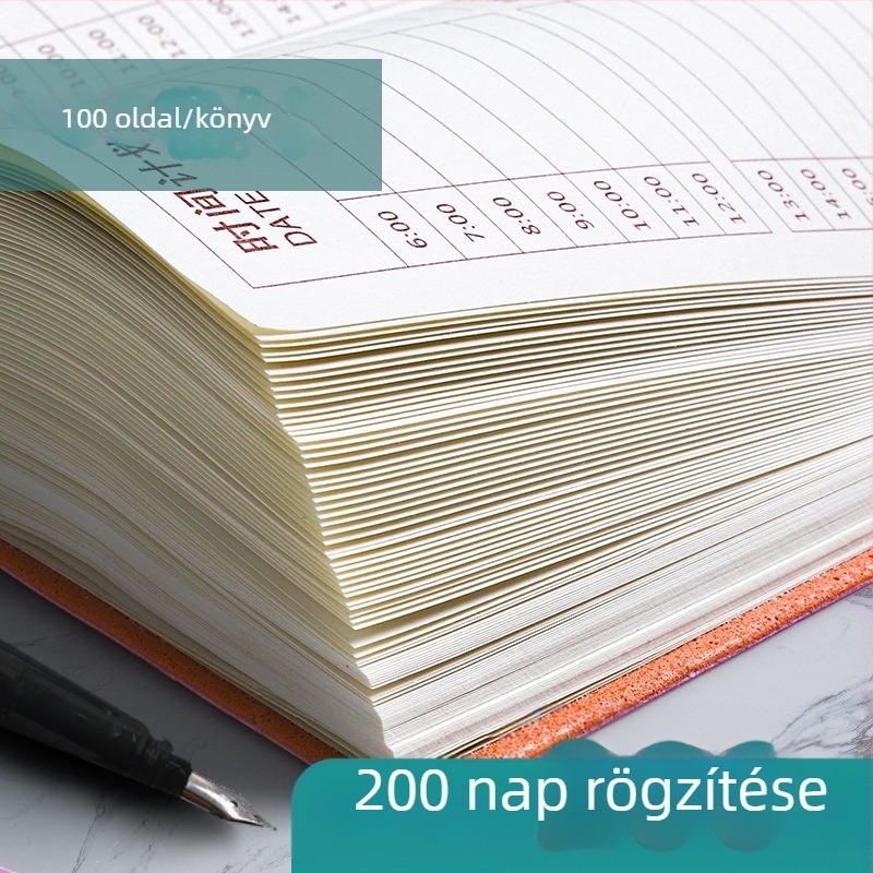 Zhengcai 4320 jegyzetfüzet műbőr borítóval, ragasztott kötés, Daolin papír 80gsm, 100 oldal