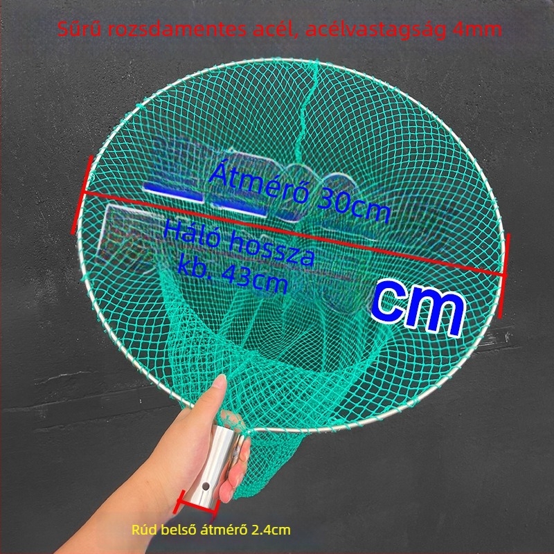 Nylon horgászháló, mélység 60 cm, teherbírás 20 kg